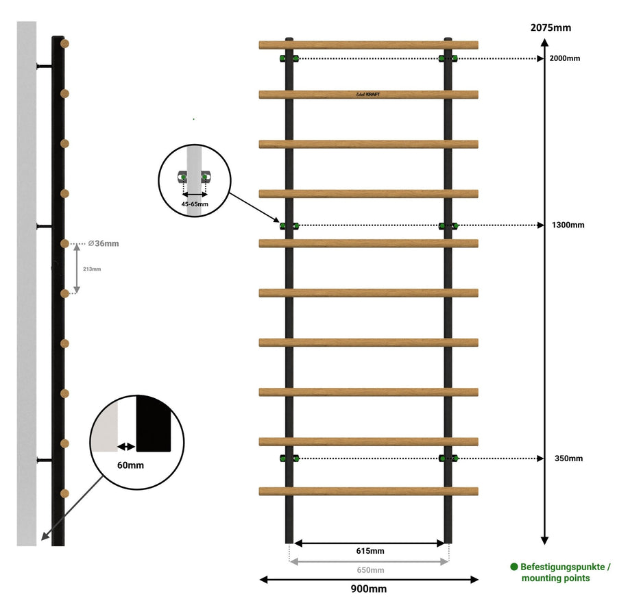 Premium Sprossenwand - EdelKRAFT