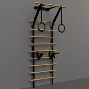 Premium Sprossenwand »Homegym Bundle« von EdelKRAFT in schwarz